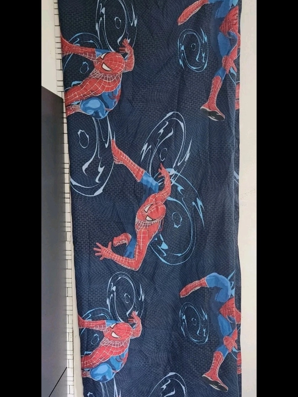 Vintage 2002 Spider-Man Movie Bedding Set Twin Flat Sheet & Pillowcase Marvel Y2